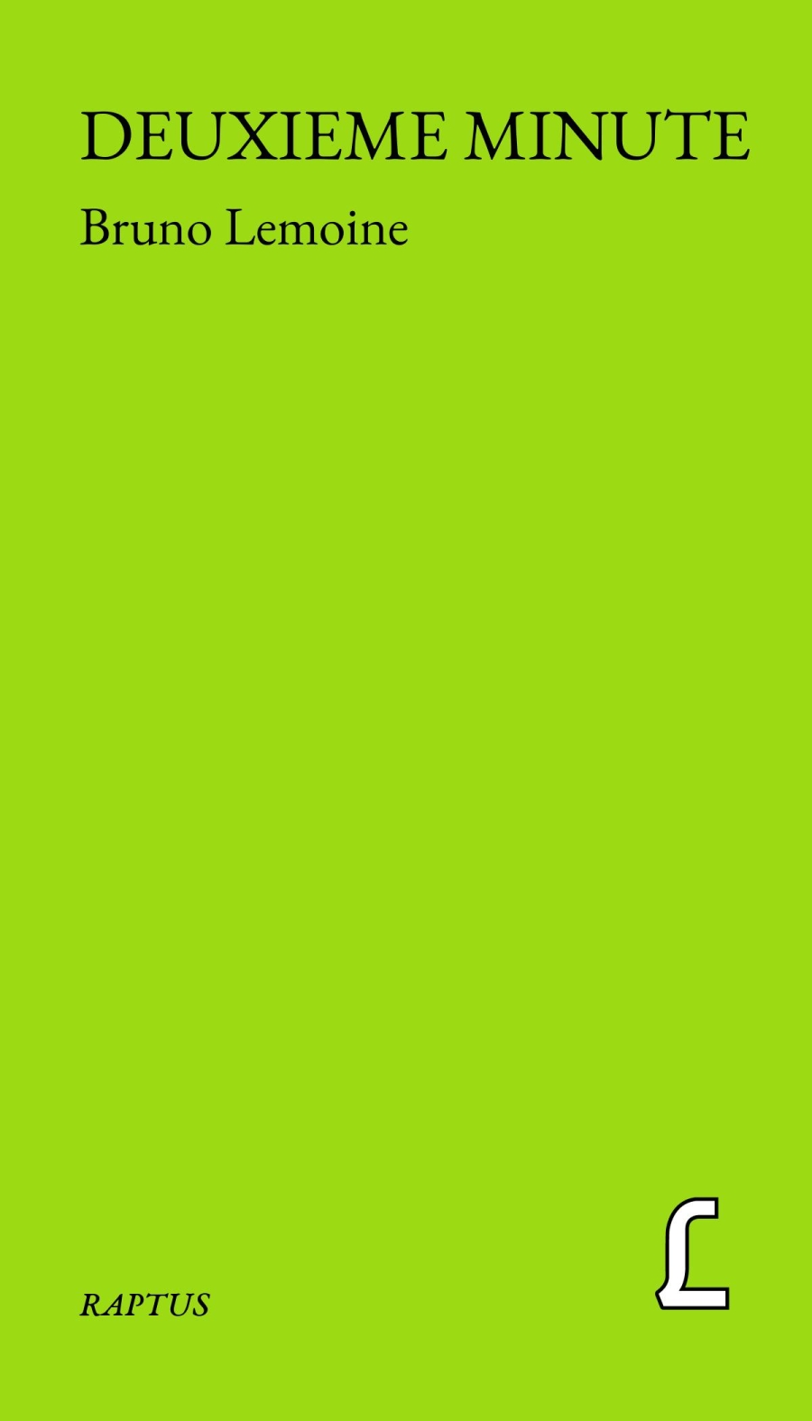 Recto cover of DEUXIEME MINUTE